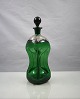Holmegaard 
Grøn klukflaske med tin