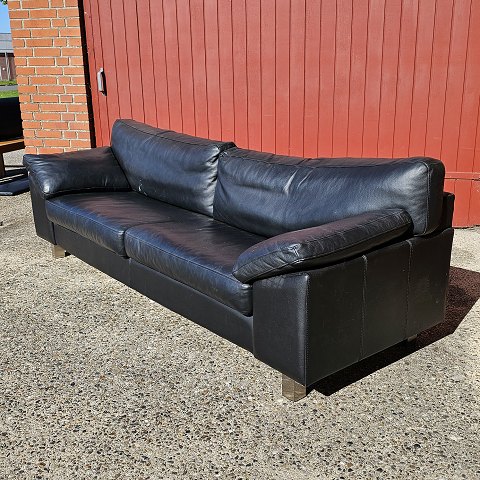 Sort læder sofa