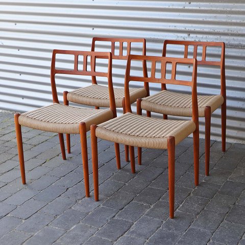 N.O. Møller stole sæt
model 79
teak