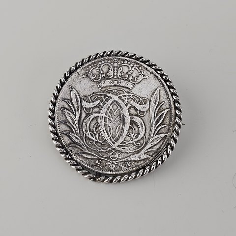 Mønt brocheSølv4,5 cm