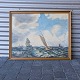 Maleri af Sejlskib på hav
Fram