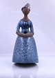 Keramik dame i blå kjole