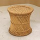 Taburet i bambus og rattan flet39 cm